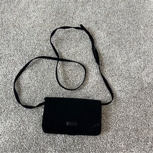 Vera Bradley Black Classic Crossbody Wallet Quilted